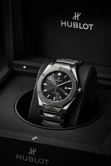 HUBLOT DIAMOND CUT  | BLACK DIAL | MASTER CLONE