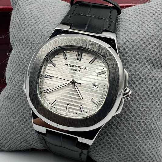 PATEK PHILLIPE | QUARTZ | LEATHER STRAP | GREY DIAL