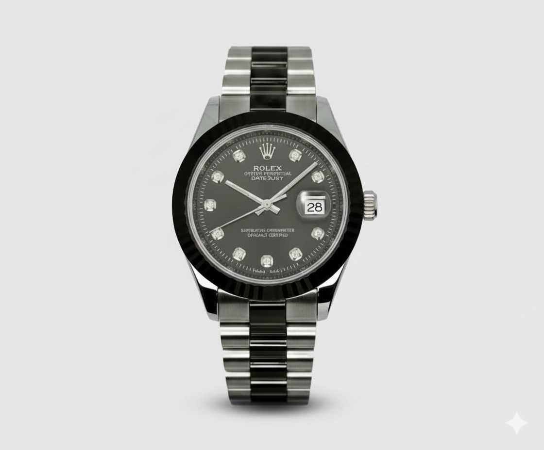 ROLEX OYSTER PERPETUAL DATE JUST  | BLACK DIAL | TWO-TONE