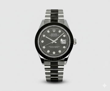ROLEX OYSTER PERPETUAL DATE JUST  | BLACK DIAL | TWO-TONE
