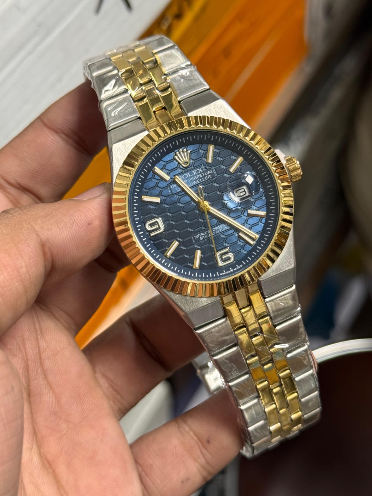 ROLEX LAND DEWELLER | QUARTZ | PREMIUM QUALITY | BLUE DIAL