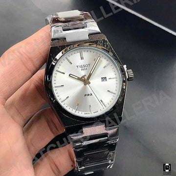 TISSOT PRX | QUARTZ | PLAIN DIAL | SILVER