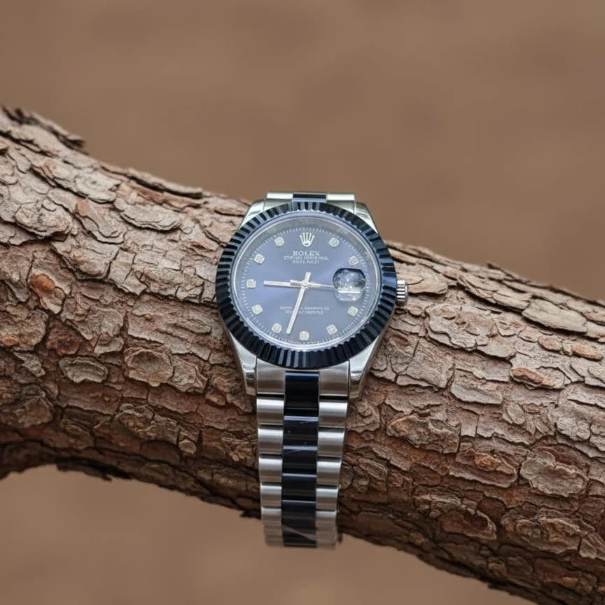 ROLEX OYSTER PERPETUAL DATE JUST  | BLACK DIAL | TWO-TONE