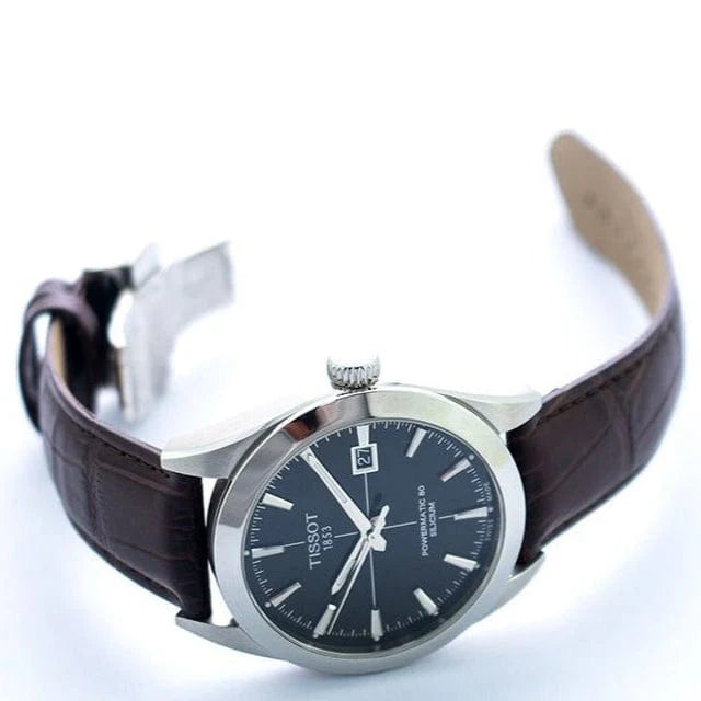 TISSOT PRX  | GENEVE LEATHER | BLACK DIAL