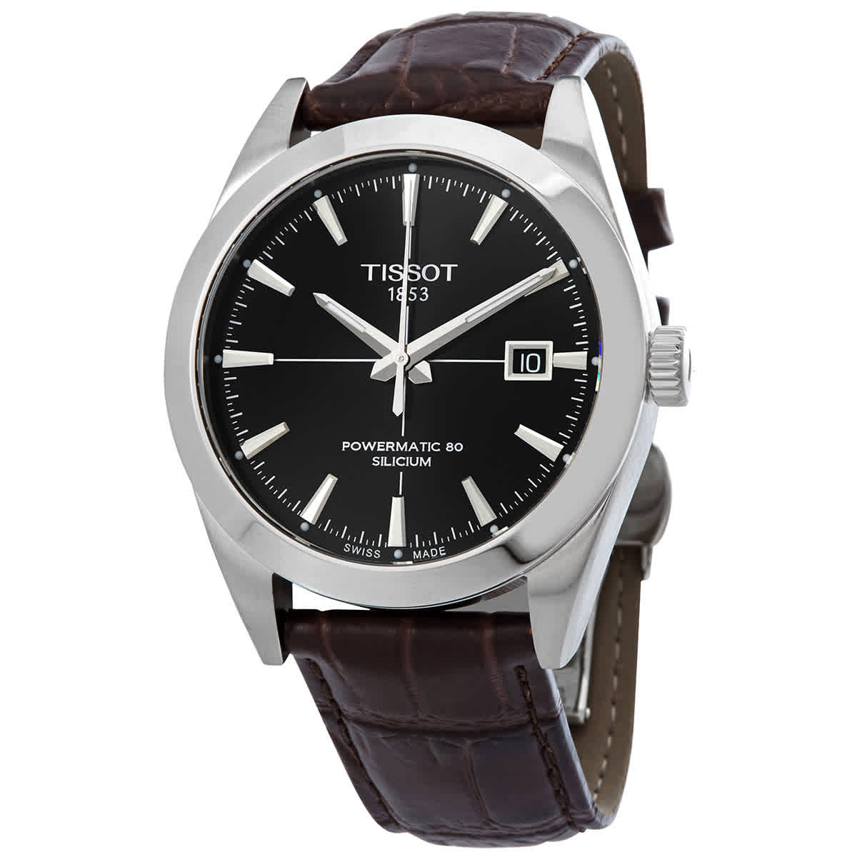 TISSOT PRX  | GENEVE LEATHER | BLACK DIAL